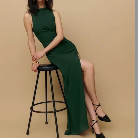 Reformation Dresses & Skirts - Reformation Senna Dress, Dark Green, Size 8, worn once